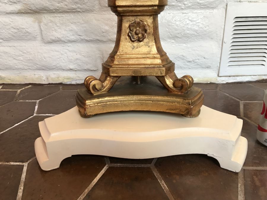 Stunning Designer 10 Candle Gilt Wood And Metal Candelabra [Photo 6]