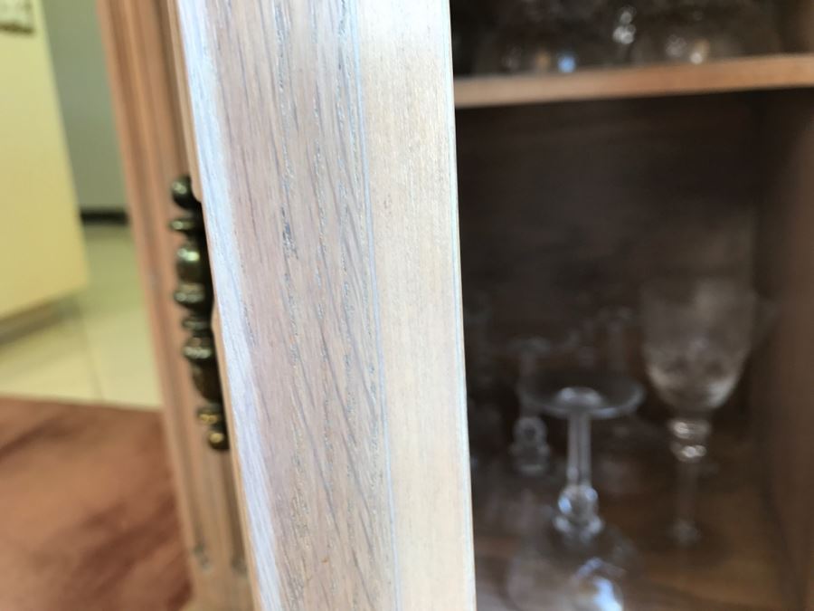 Vintage White Designer Lighted Wooden China Cabinet With Hutch - Matches Dining Table [Photo 14]