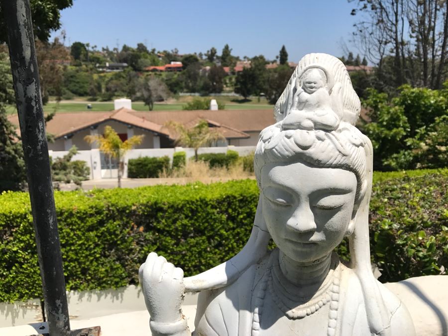 Outdoor Cement Statue Painted White [Photo 5]
