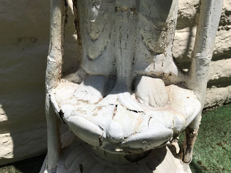 Outdoor Cement Statue Painted White [Photo 7]