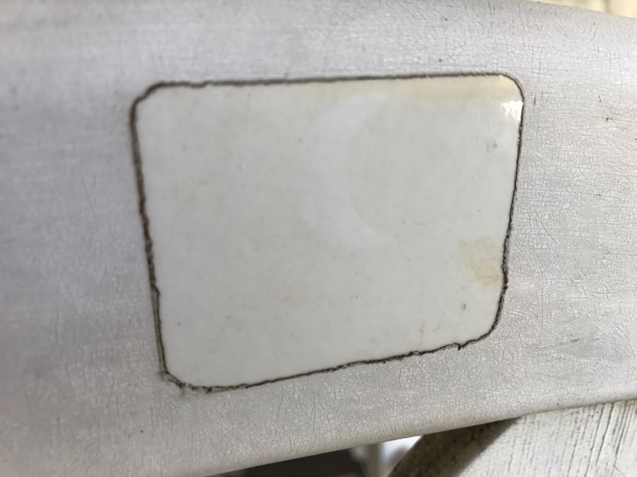 Set Of 4 Teak Wood Outdoor Chairs Painted White [Photo 4]