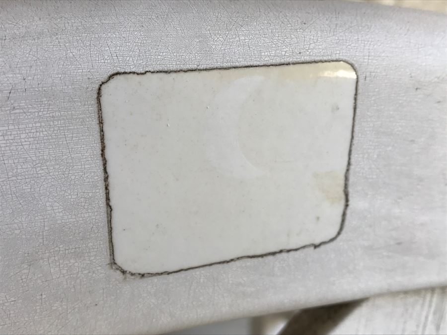 Set Of 4 Teak Wood Outdoor Chairs Painted White [Photo 10]