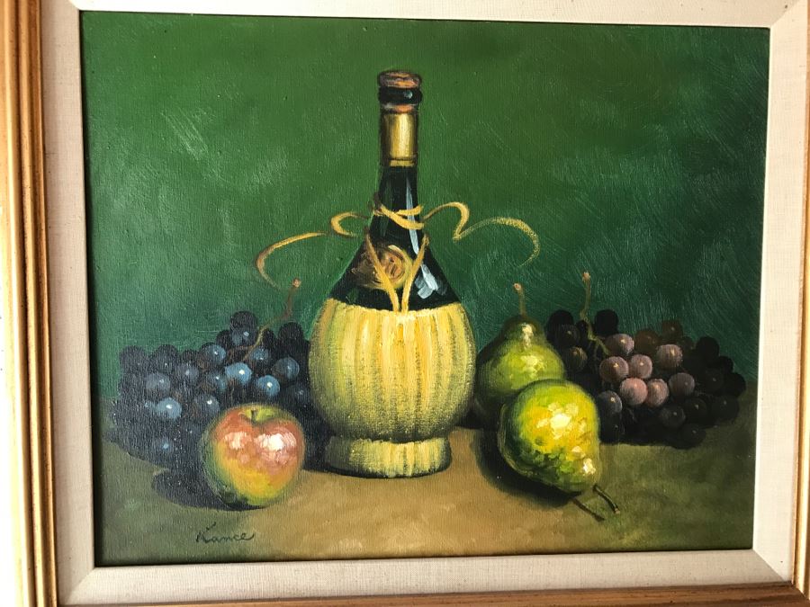 Framed Original Still Life Oil Painting Hand Signed [Photo 3]