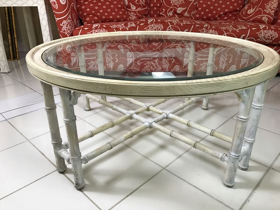 Hollywood Regency Round Coffee Table [Photo 1]