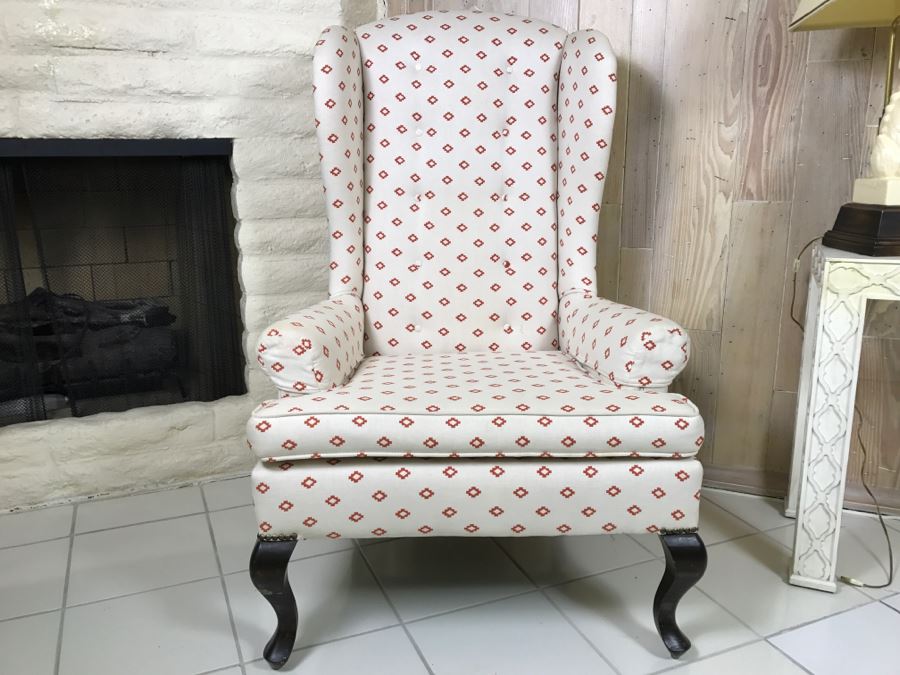 Upholstered Wingback Armchair [Photo 2]