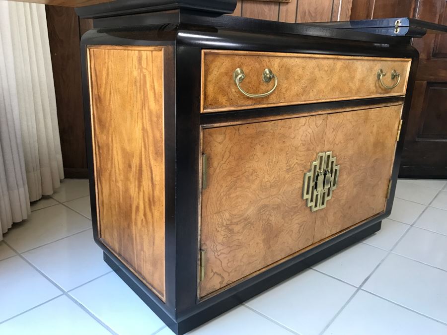 Chinoiserie Server Cabinet With Hinged Drop Leafs By CENTURY [Photo 12]