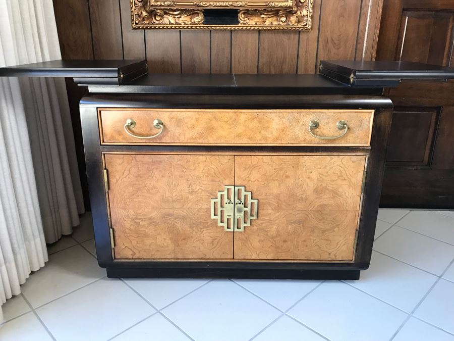 Chinoiserie Server Cabinet With Hinged Drop Leafs By CENTURY [Photo 10]