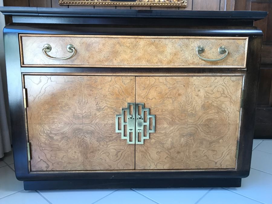 Chinoiserie Server Cabinet With Hinged Drop Leafs By CENTURY [Photo 3]