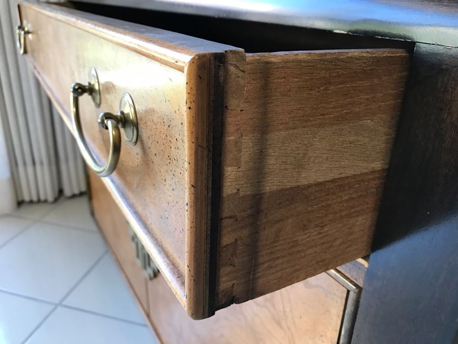 Chinoiserie Server Cabinet With Hinged Drop Leafs By CENTURY [Photo 7]