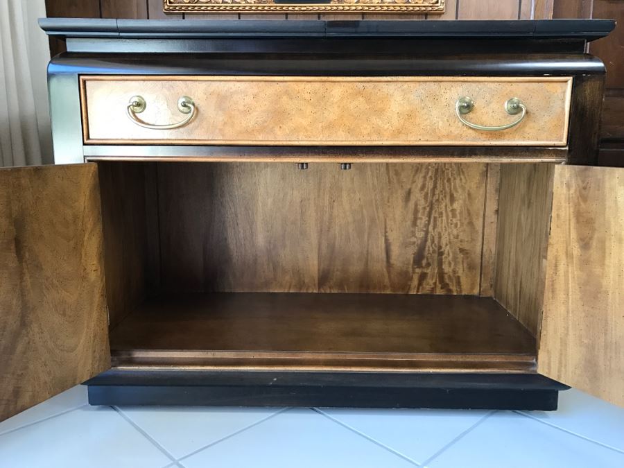 Chinoiserie Server Cabinet With Hinged Drop Leafs By CENTURY [Photo 6]