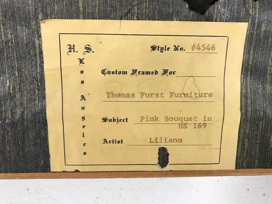 Framed Floral Print Pink Bouquet By Liliano [Photo 3]