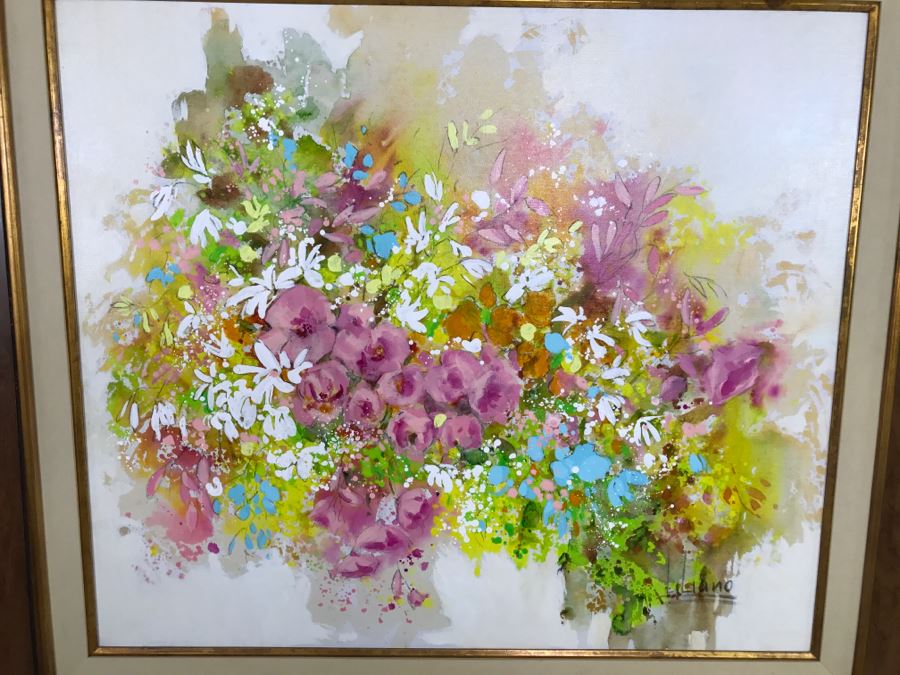 Framed Floral Print Pink Bouquet By Liliano [Photo 5]
