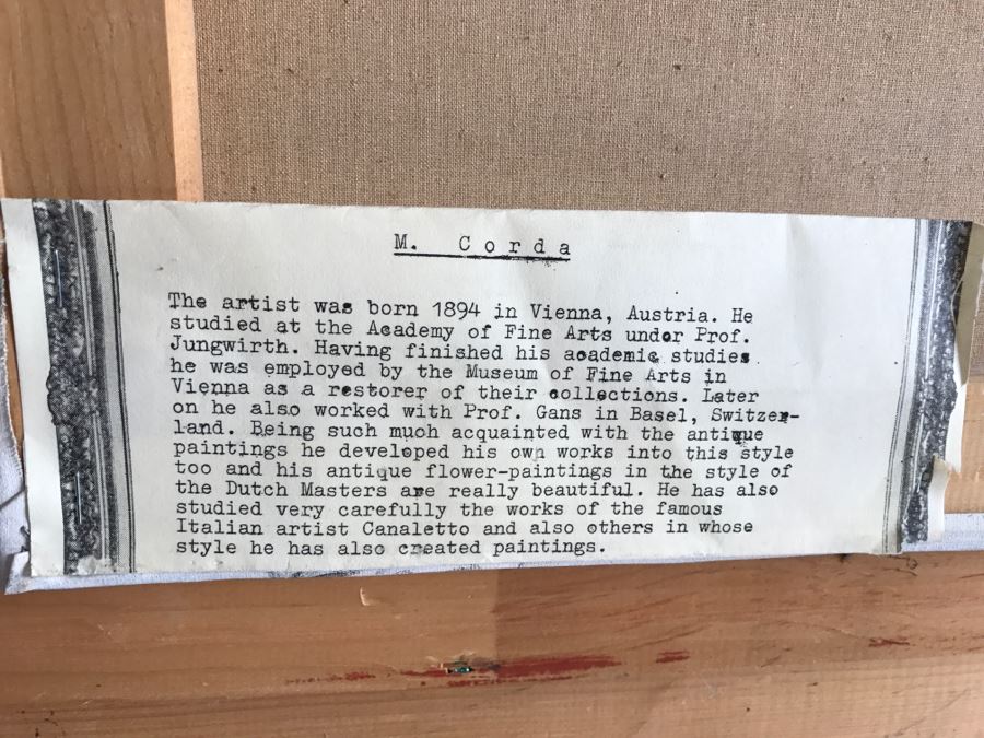 Nicely Framed Floral Artwork By M. Corda [Photo 8]