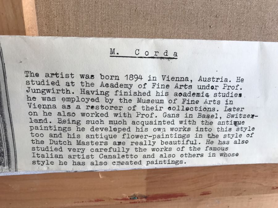 Nicely Framed Floral Artwork By M. Corda [Photo 3]