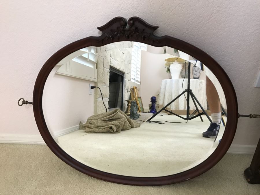 Stunning Widdicomb Grand Rapids, Michigan Dark Wood Bedroom Dresser Set Chest Of Drawers With Mirrors [Photo 15]