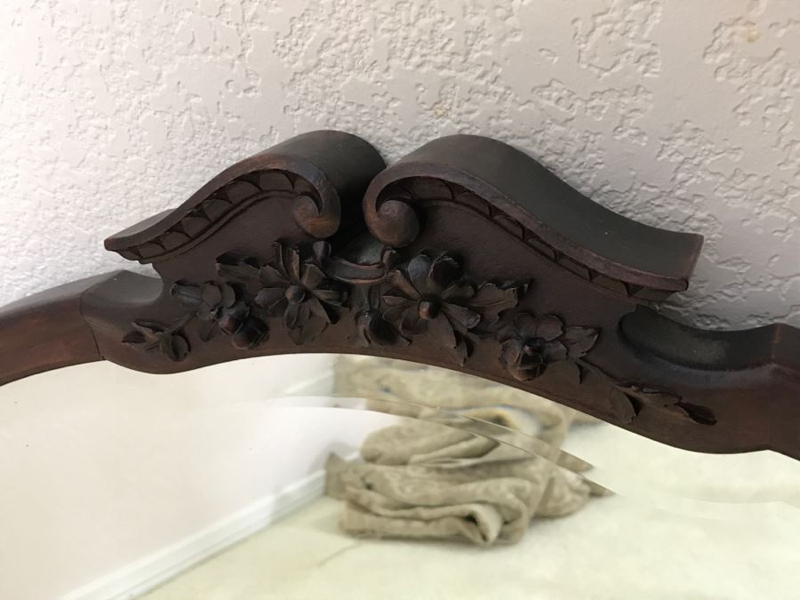 Stunning Widdicomb Grand Rapids, Michigan Dark Wood Bedroom Dresser Set Chest Of Drawers With Mirrors [Photo 16]