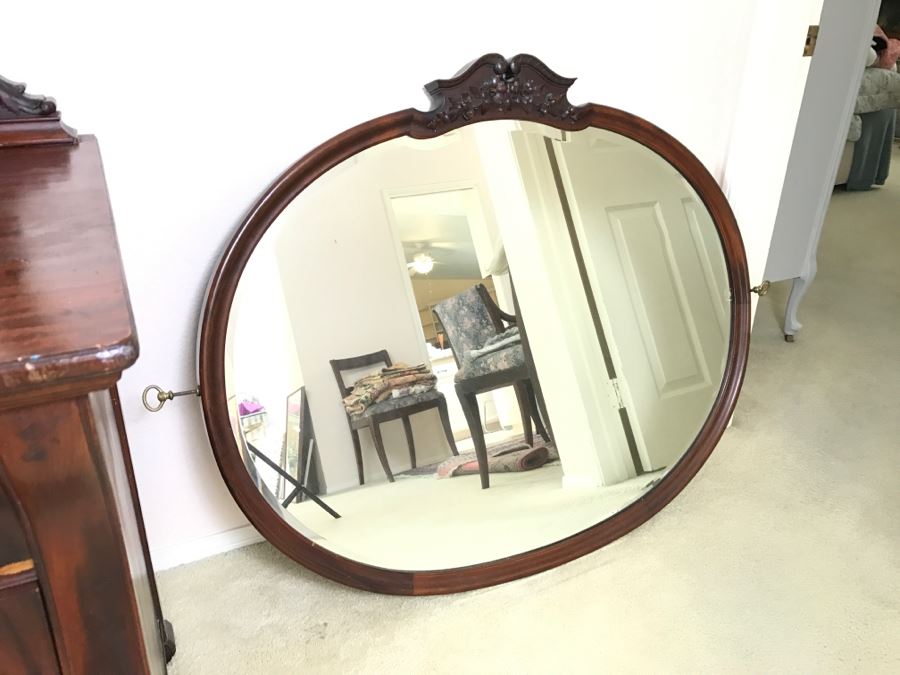 Stunning Widdicomb Grand Rapids, Michigan Dark Wood Bedroom Dresser Set Chest Of Drawers With Mirrors [Photo 7]
