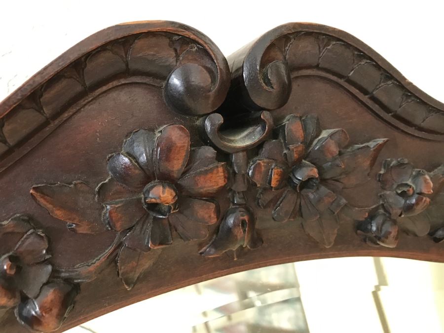 Stunning Widdicomb Grand Rapids, Michigan Dark Wood Bedroom Dresser Set Chest Of Drawers With Mirrors [Photo 9]