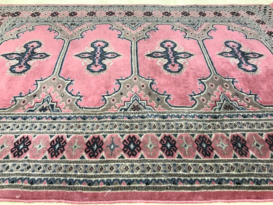 Vintage Persian Rug With Pinks Greys And Blues [Photo 4]