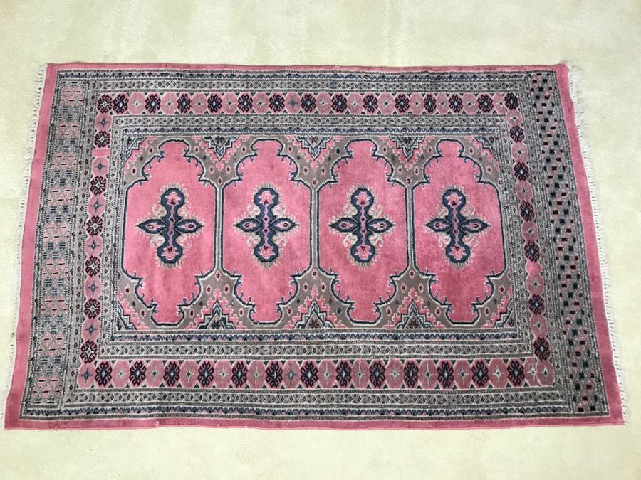 Vintage Persian Rug With Pinks Greys And Blues [Photo 1]