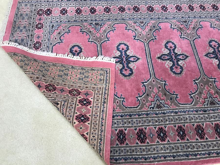Vintage Persian Rug With Pinks Greys And Blues [Photo 6]