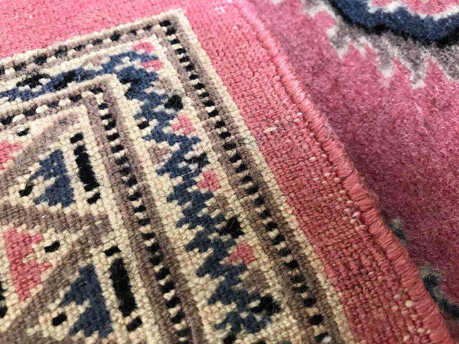 Vintage Persian Rug With Pinks Greys And Blues [Photo 7]