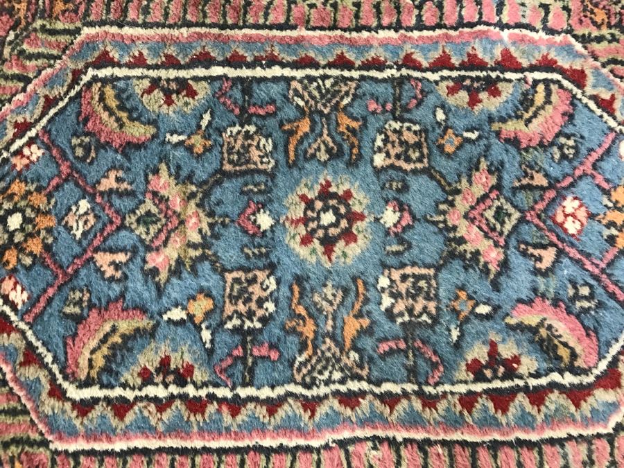 Vintage Persian Rug With Deep Pinks And Blues [Photo 4]