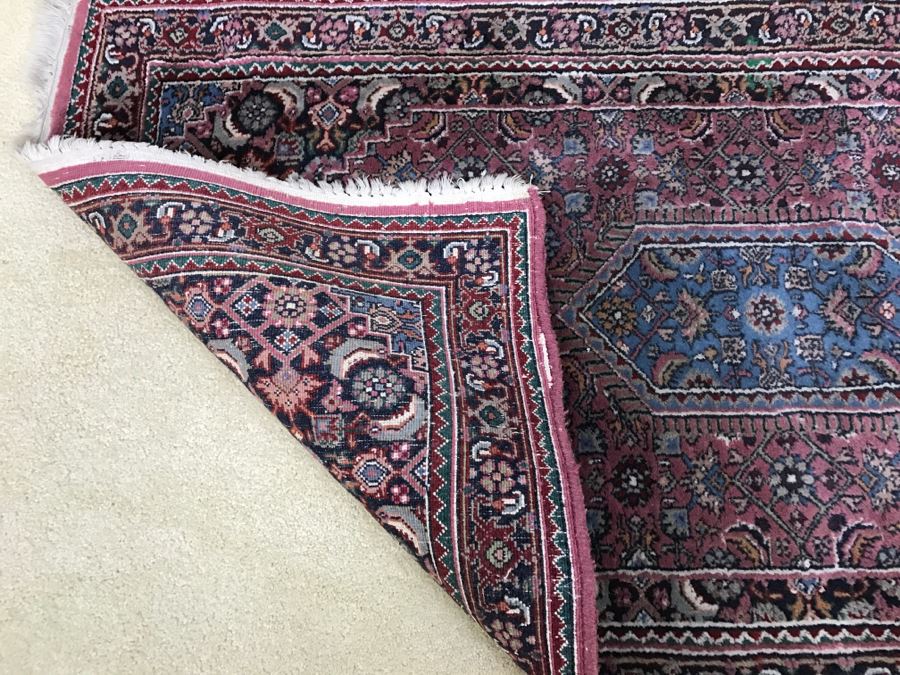Vintage Persian Rug With Deep Pinks And Blues [Photo 8]