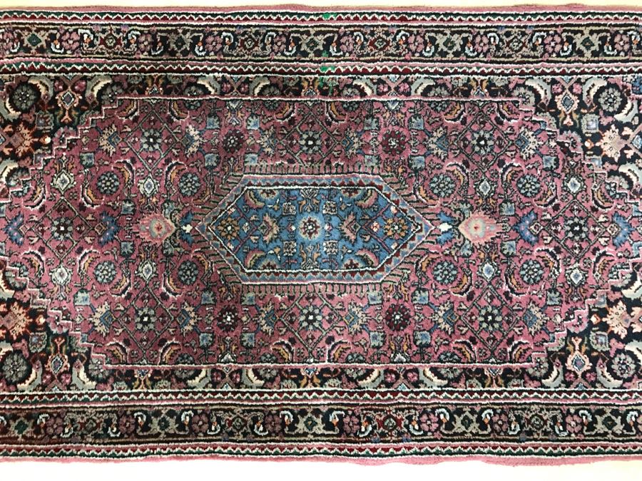 Vintage Persian Rug With Deep Pinks And Blues [Photo 3]