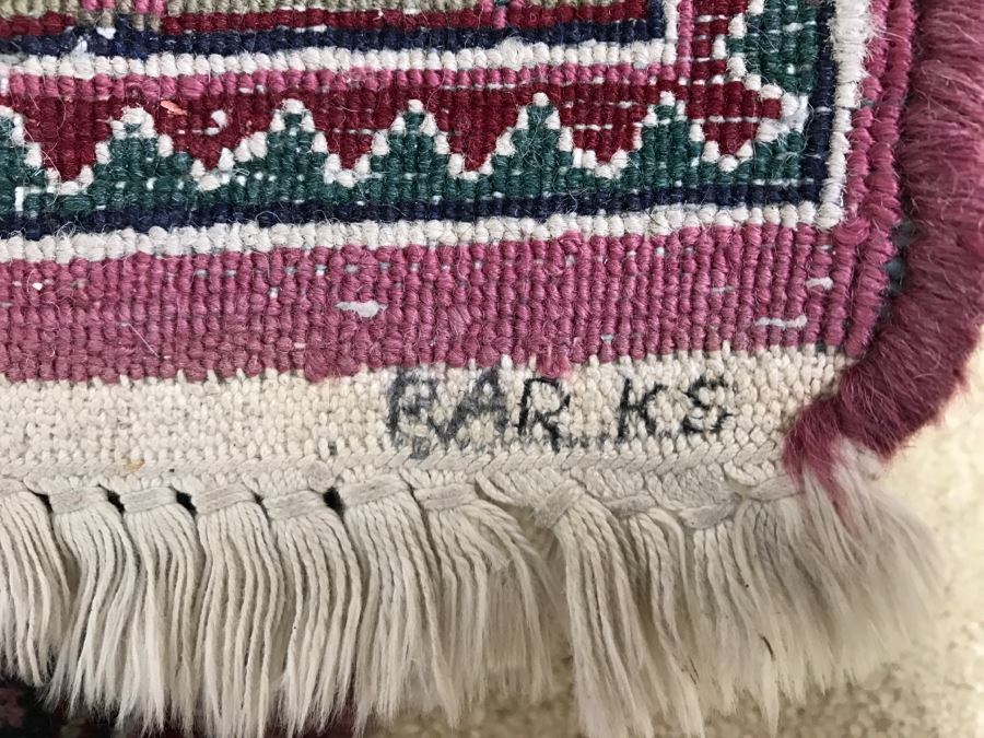 Vintage Persian Rug With Deep Pinks And Blues [Photo 11]