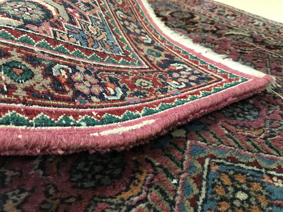 Vintage Persian Rug With Deep Pinks And Blues [Photo 10]