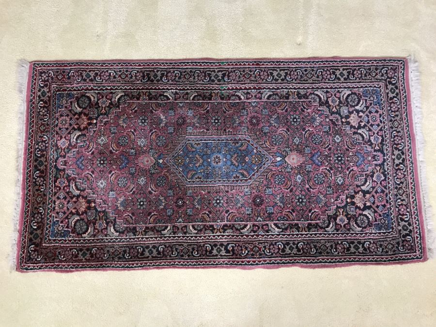 Vintage Persian Rug With Deep Pinks And Blues [Photo 1]