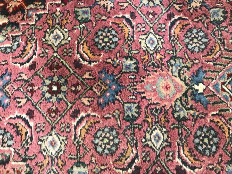 Vintage Persian Rug With Deep Pinks And Blues [Photo 7]