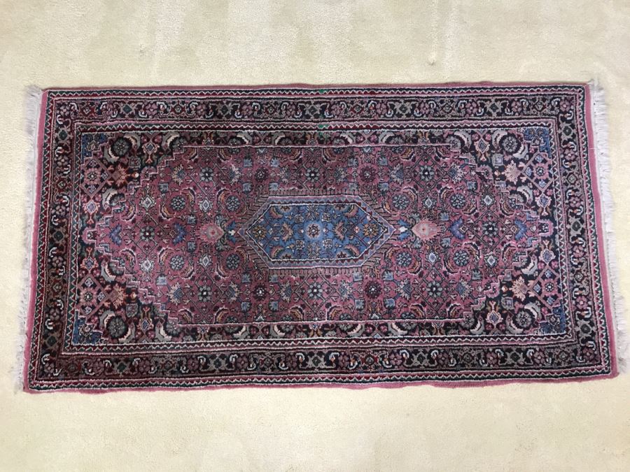 Vintage Persian Rug With Deep Pinks And Blues [Photo 2]