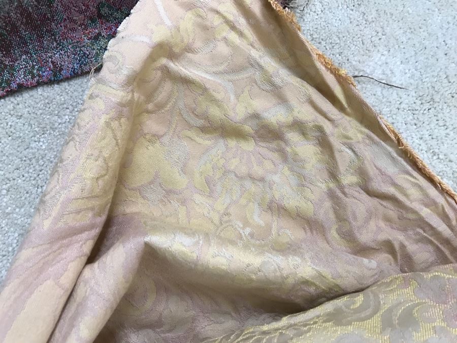 Quaint Village Print Upholstery Fabric Plus Classy Cream Colored Fabric Bolt [Photo 6]