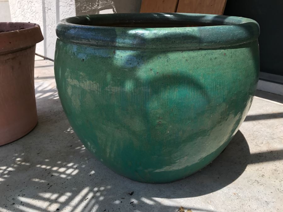 Potted Palm And Large Green Pot [Photo 7]