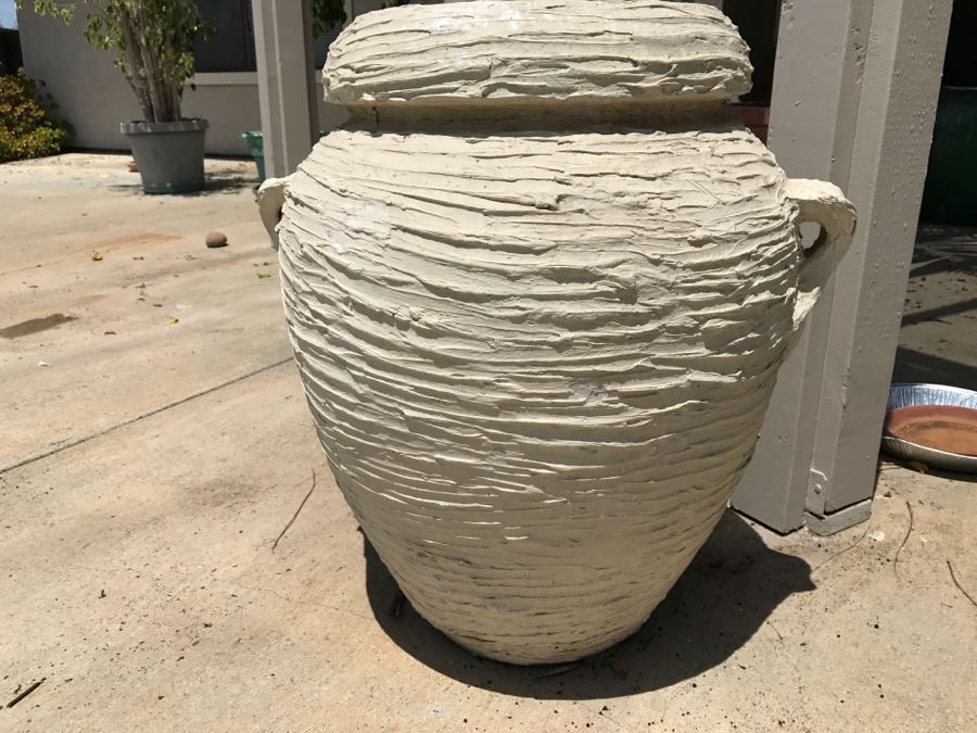 Large White Clay Pot With Handles [Photo 2]