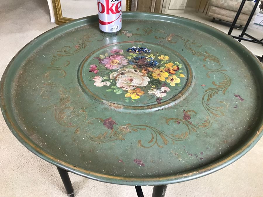 Nashco New York Hand Painted Metal Table [Photo 2]