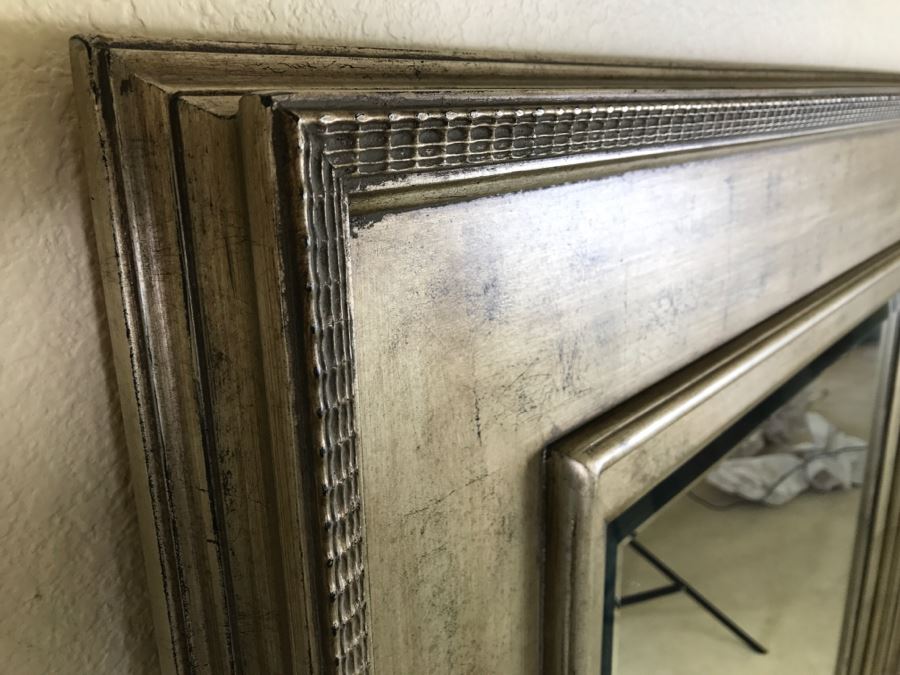 Large Silver Wall Mirror Beveled Glass [Photo 3]