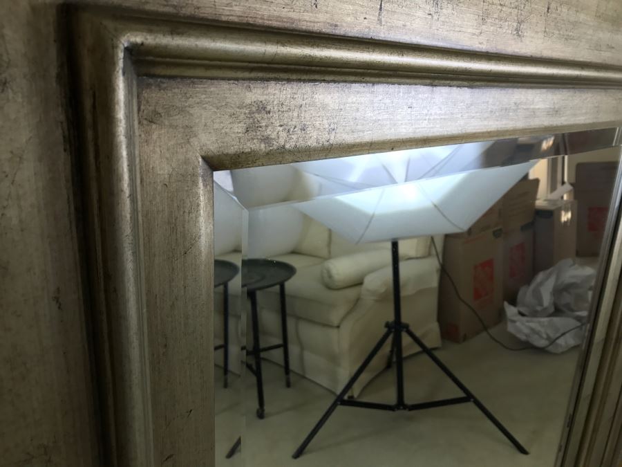 Large Silver Wall Mirror Beveled Glass [Photo 5]