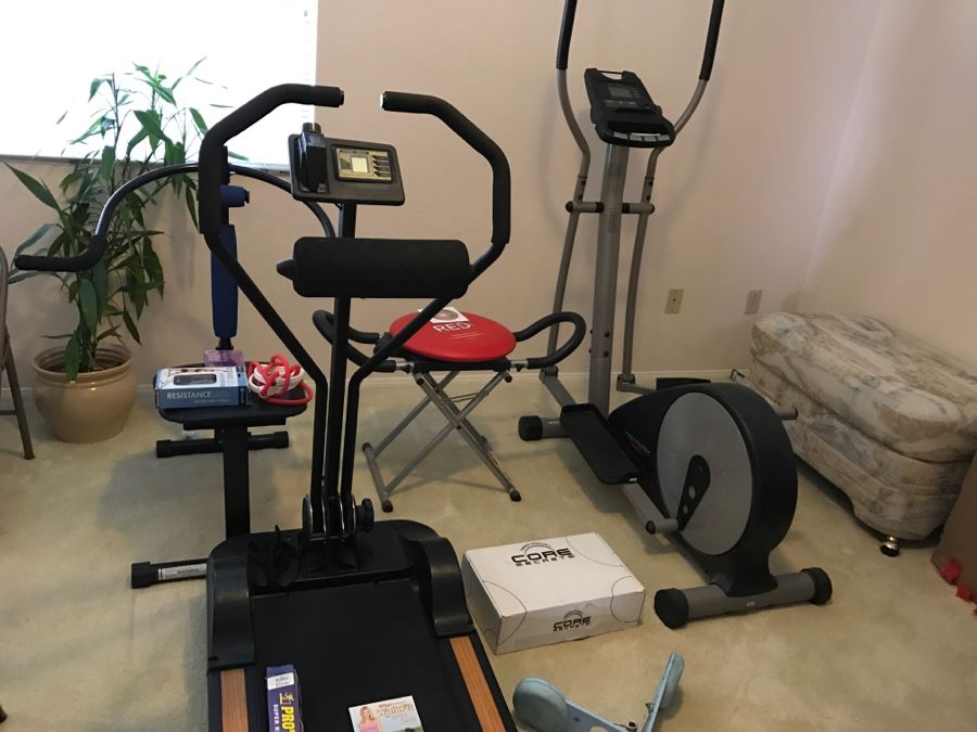 Various Workout Equipment Including New Core Ball, Treadmill And Pro-Form Cardio Cross Trainer 650 [Photo 2]