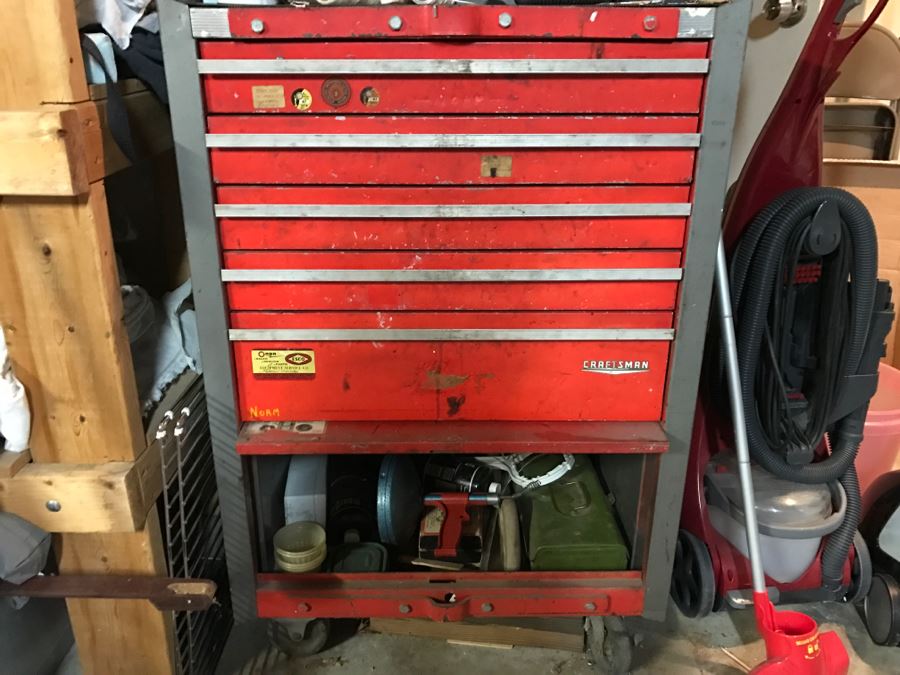 Vintage Craftsman Rolling Toolbox Cabinet LOADED With Tools - See All Photos [Photo 1]