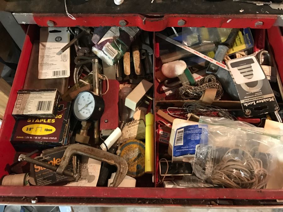 Vintage Craftsman Rolling Toolbox Cabinet LOADED With Tools - See All ...