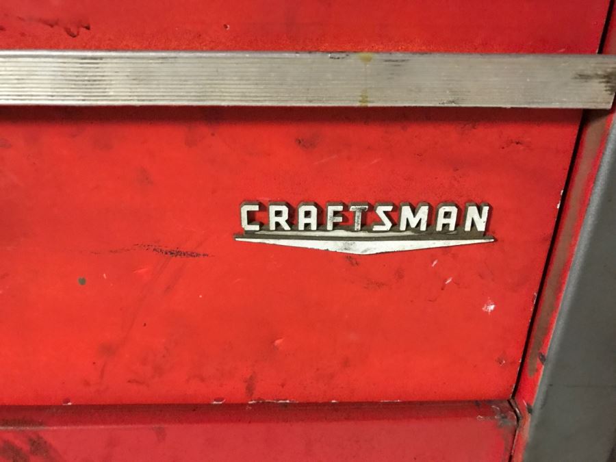 Vintage Craftsman Rolling Toolbox Cabinet LOADED With Tools - See All Photos [Photo 5]