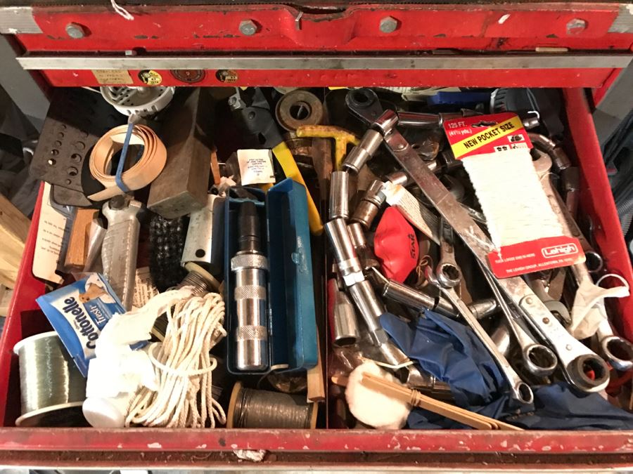 Vintage Craftsman Rolling Toolbox Cabinet LOADED With Tools - See All Photos [Photo 4]