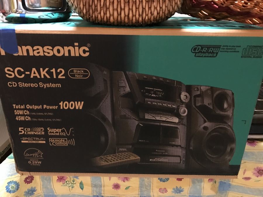Panasonic CD Stereo Boombox SC-AK12 With Box Only Used Twice