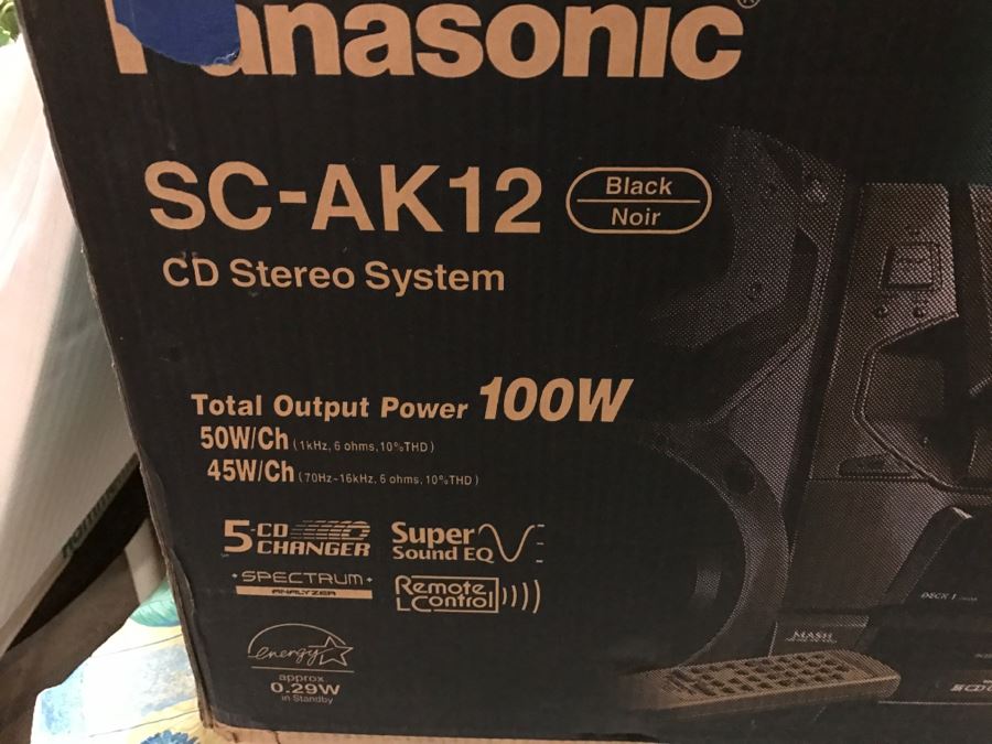Panasonic CD Stereo Boombox SC-AK12 With Box Only Used Twice [Photo 2]