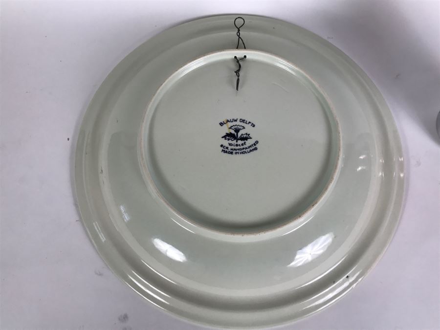 Large Blauw Delfts Distel SCR. Handpainted Plate Made In Holland [Photo 6]