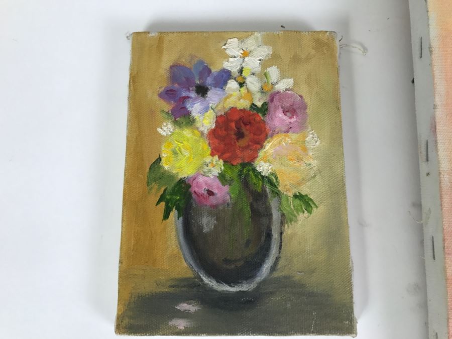 Collection Of Original Floral Oil Paintings With Gold Frame [Photo 8]