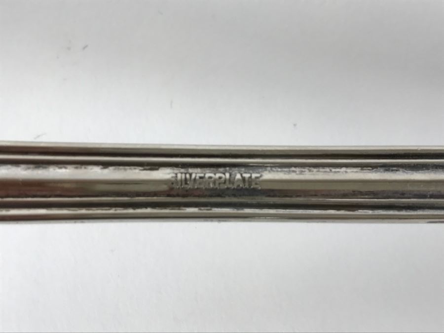 Pair Of Ornate Sheffield England Serving Spoons Plus F B Rogers Spoon [Photo 6]